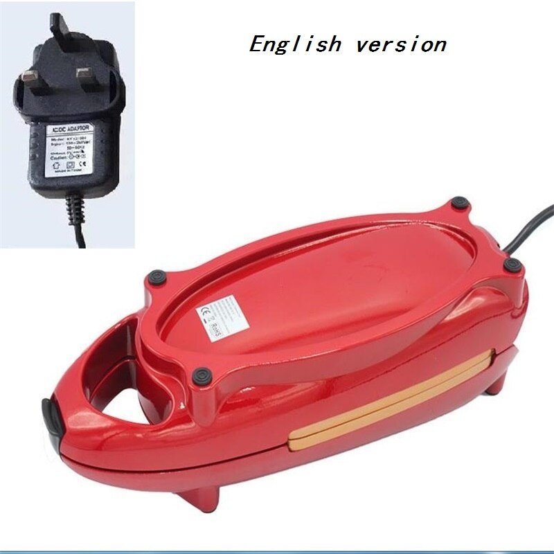 5 minuters värme non-stick stekpanna multifunktionell rökfri panna exklusiv elektrisk grillbiffpanna: Engelsk version