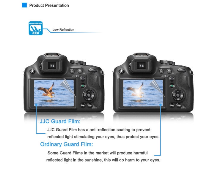 JJC LCD Guard Film Screen Protector voor Olympus PEN E-PL7 OM-D EM1 E-M10 E-M10 MARK II E-P5 E-M5 Mark II e-M5 Mark III PEN-F