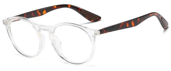Retro rosa runde briller innfatning kvinner trendy databriller klare linse luksus briller oculos: Hvit klar klar
