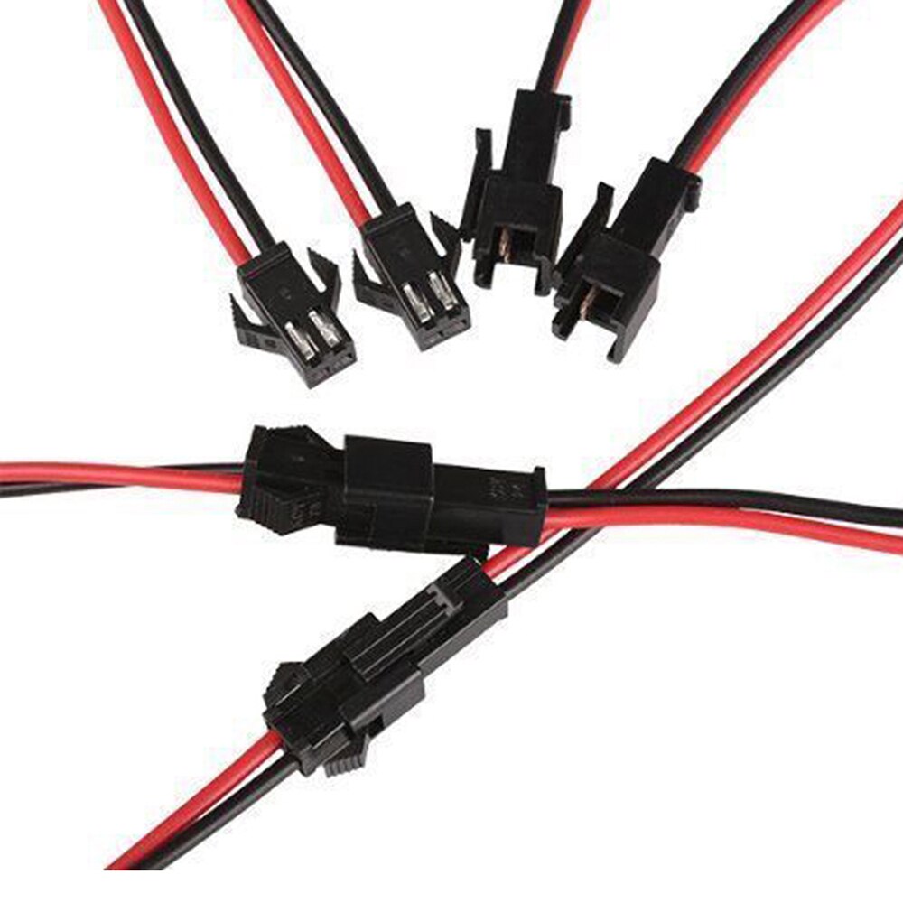 10Pairs 10cm JST SM 2P 2Pin Plug Socket Male to Female Wire Connector LED Strips Lamp Driver Connectors Quick Adapter