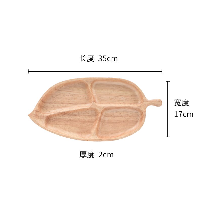 Nordic Stijl Creatieve Houten Board Thuis Snacks/Snoep/Dessert/Fruit Plaat Decoratieve Servies WF9211015: Wood with Leaves