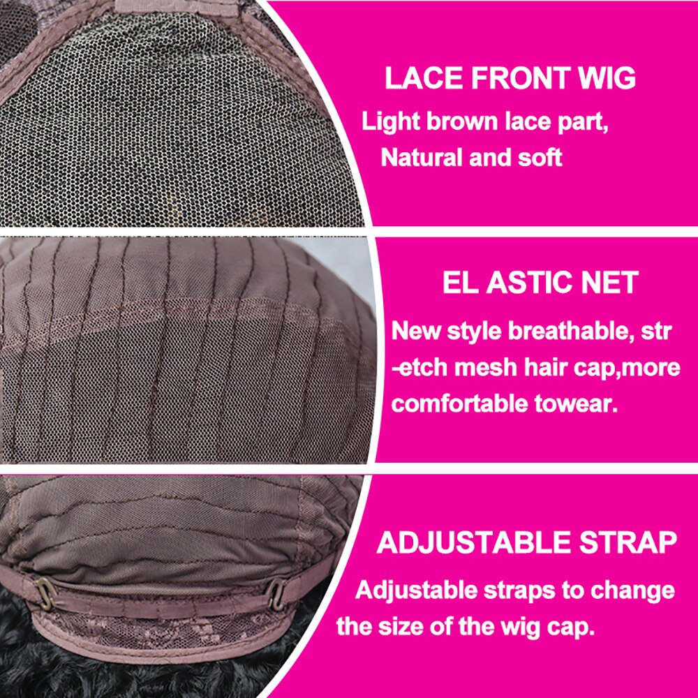 Deep Wave Red Synthetic Lace Front Wig High Temperature Fiber Long Wave Cosplay/Drag Queen Wigs For Black Women EEWIGS