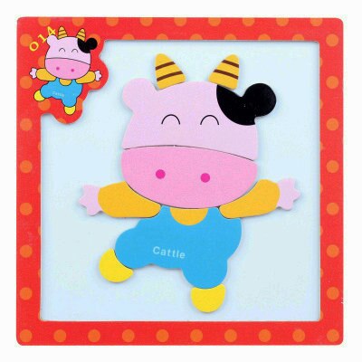 Cartoon Animal Magnetic Puzzles and Drawing Board Children Wooden Toys Writing Jigsaw Homeschool Supplies Educational Baby: Auburn