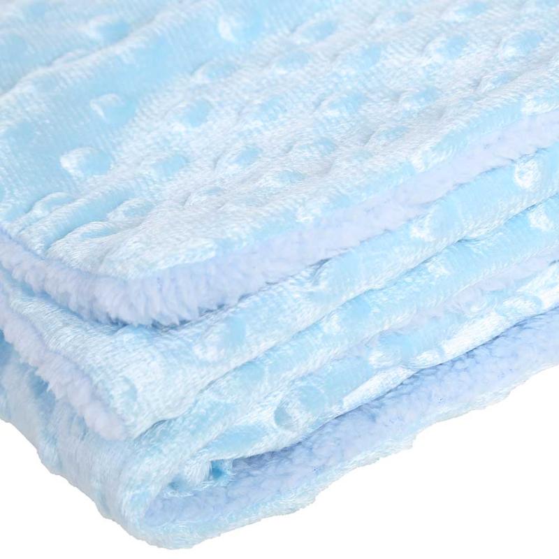 Baby tæppe & indpakning af nyfødt termisk blødt fleece tæppe massivt sengetøjssæt bomuldstæppe