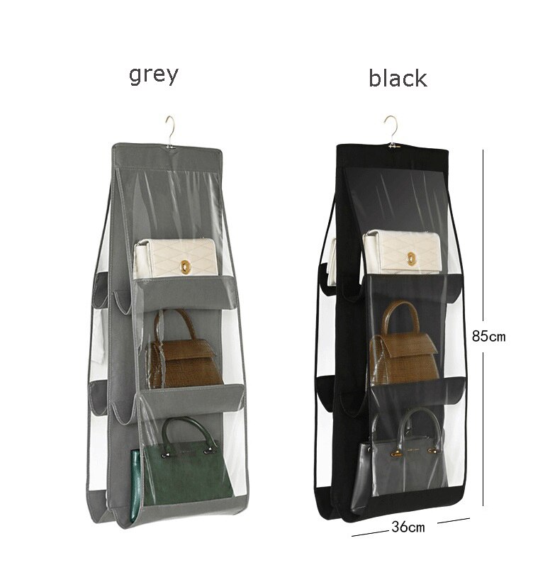 6 wisząca kieszeń torebka Organizer robić szafy szafa przezroczysta torba robić przechowywania drzwi ściana wyczyść różne z etui na wieszak