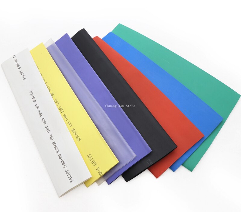 1M Heat Shrink Tube 50mm Diameter Insulated Polyolefin 2:1 Shrinkage Ratio Wire Wrap Connector Line Repair 600V Cable Sleeve