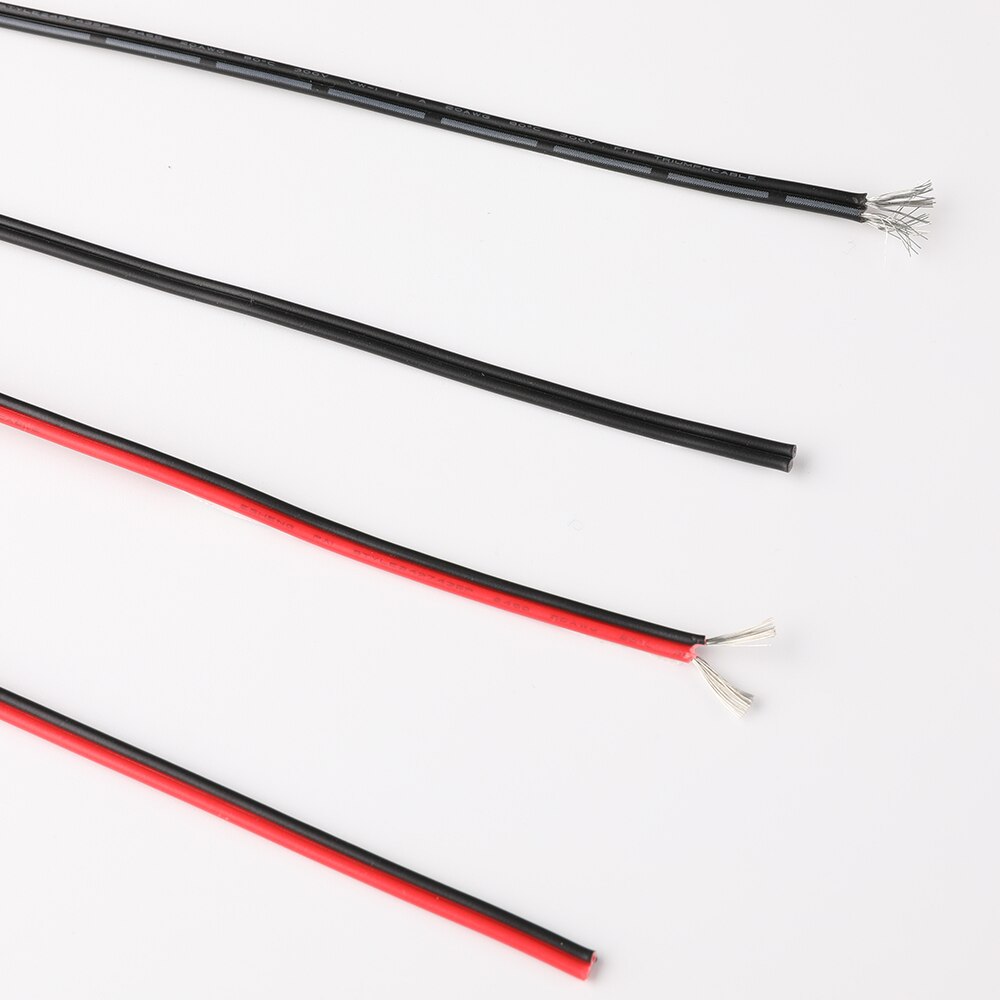 Originele Kabels Gauge Awg Silicone Rubber Zachte Draad Kabel Rode En Zwarte Flexibele 12 14 16 18 20 26 28 30AWG Elektrische Draad