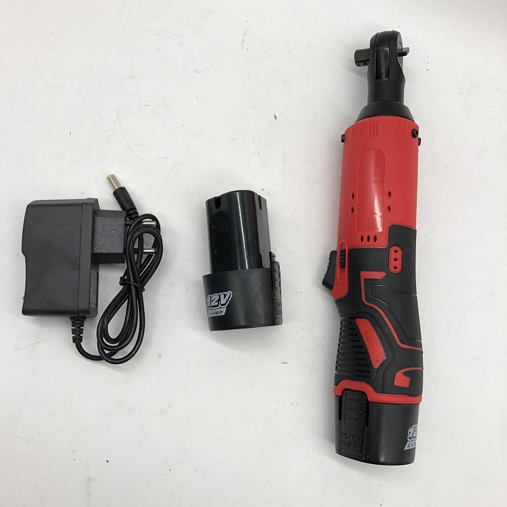 Electric Ratchet Angle Wrench 12V 45 NM Cordless Impact Wrenches 2000mAh Battery 230 RPM Brushless EU Plug Car Power Tools