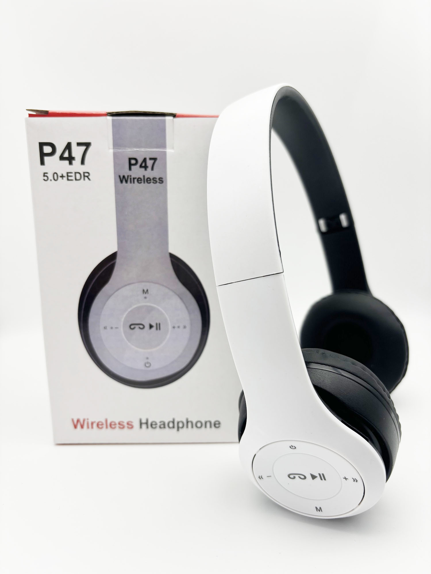 Auricolare stereo P47 5.0 Auricolare Bluetooth Serie pieghevole Auricolare da gioco sportivo wireless per iPhone XiaoMi: BIANCO