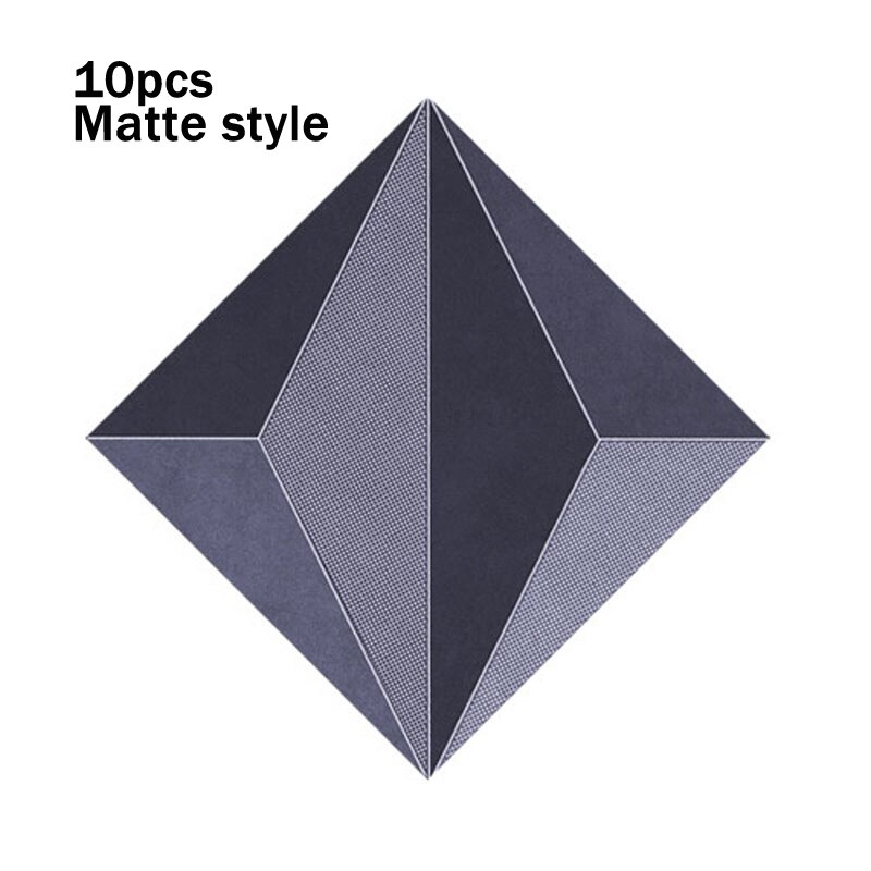 10Pcs 8cm Floor Tiles Diagonal Wall Stickers Desk Decoration Art Mural Decals Bathroom Waist Line Matte Waterproof PVC Stickers: DJ-006