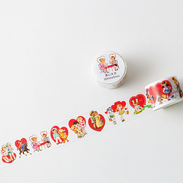 Cintas adhesivas decorativas para decoración, 1 Uds./1 lote, dulce pastel, animales encantadores, papel álbum de recortes DIY, pegatinas 3m: tongxinweimian