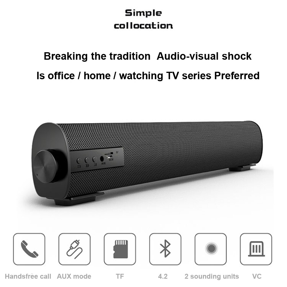 Joinrun hemmabio trådlös bluetooth tv echo vägghögtalare byggd -in 2000 mah batteri