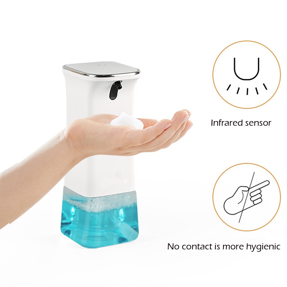 Automatische zeepdispenser voor kinderen, contactloze automatische sensor-zeepdispenser Cartoon Smart Foam Soap voor keuken en badkamer (Geel - Gelukskat