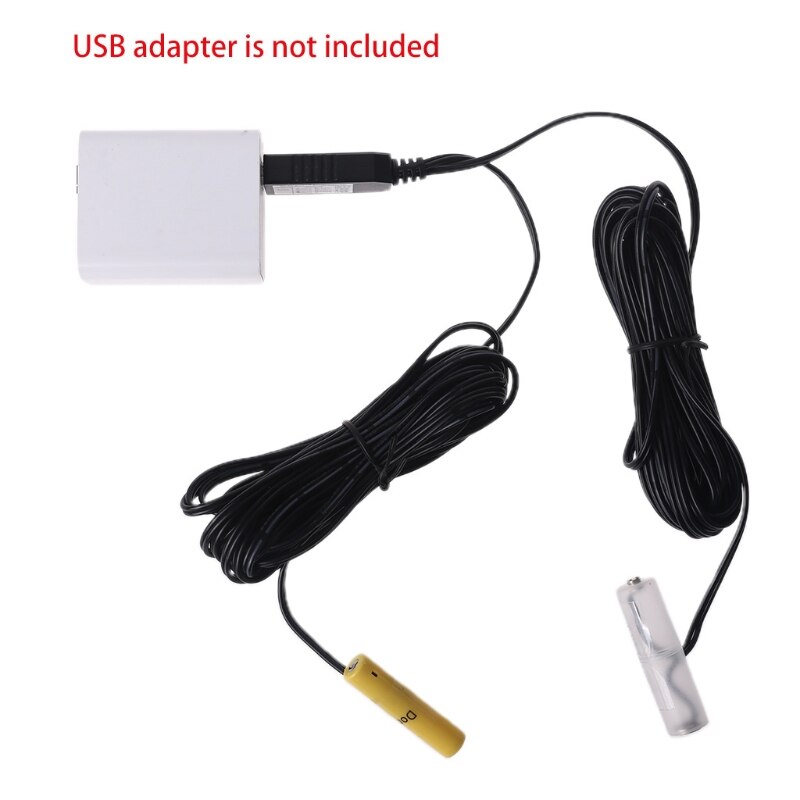 2in1 6V LR6 4 Aa LR03 4 Aaa Batterij Eliminator Usb Voeding Kabel Vervangen 4 Stuks 1.5V aa Aaa Batterij Voor Speelgoed Led Lamp