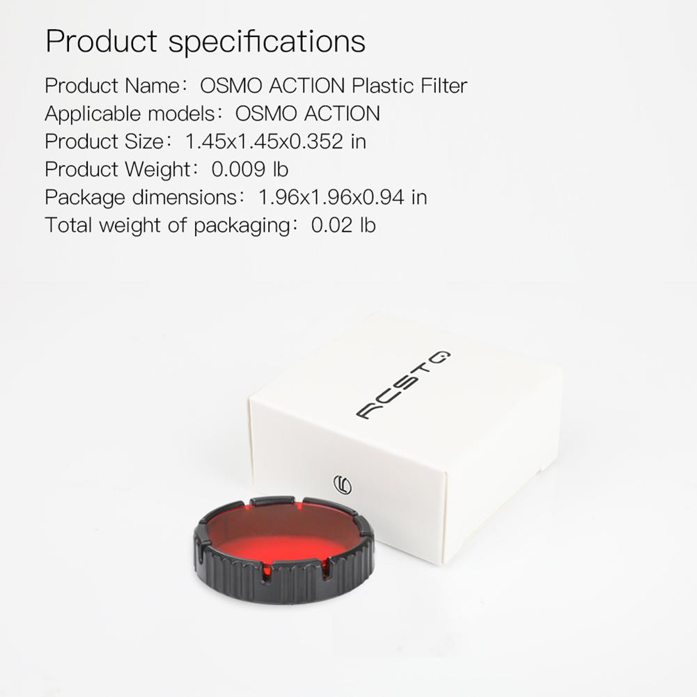 Duiken Filter Optisch Glas Rood Lens Filter Camera Accessoires Voor DJI OSMO Action Sport Camera