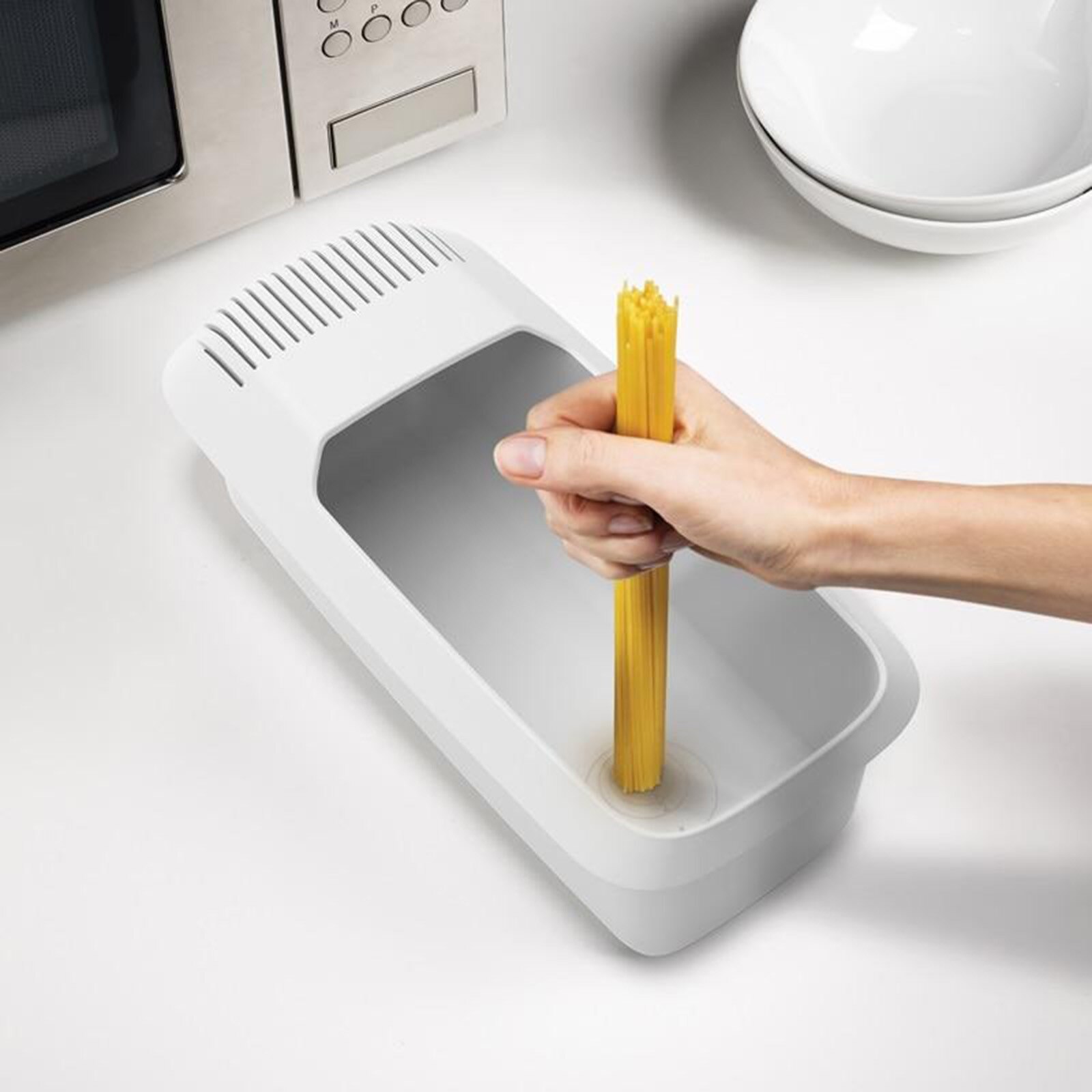 Microwave Pasta Cooker With Sieve Heat Resistant Pasta Boat Steamer Spaghetti Noodle Cooking Box Tool Kitchen Accessories