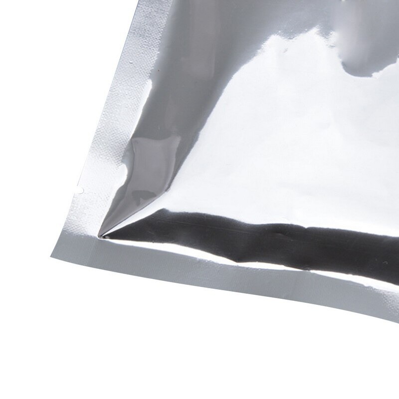 100 stk sølv aluminiumsfolie mylar poser vakuumforsegler glidelås matsparingspose oppbevaringsposer til kjøkkenutstyr #1