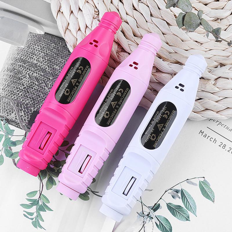1 Uds. Taladro eléctrico para manicura, juego de manicura y pedicura con conector USB y conector europeo, Lima eléctrica para uñas, TSLM1