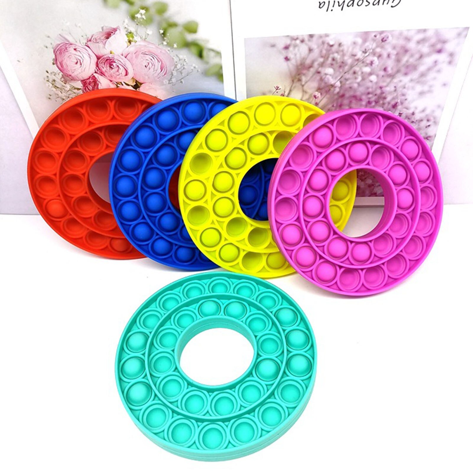 Relieve Pressure Bubble Sensory Toy Desktop Educational Fidget Silicone Toy