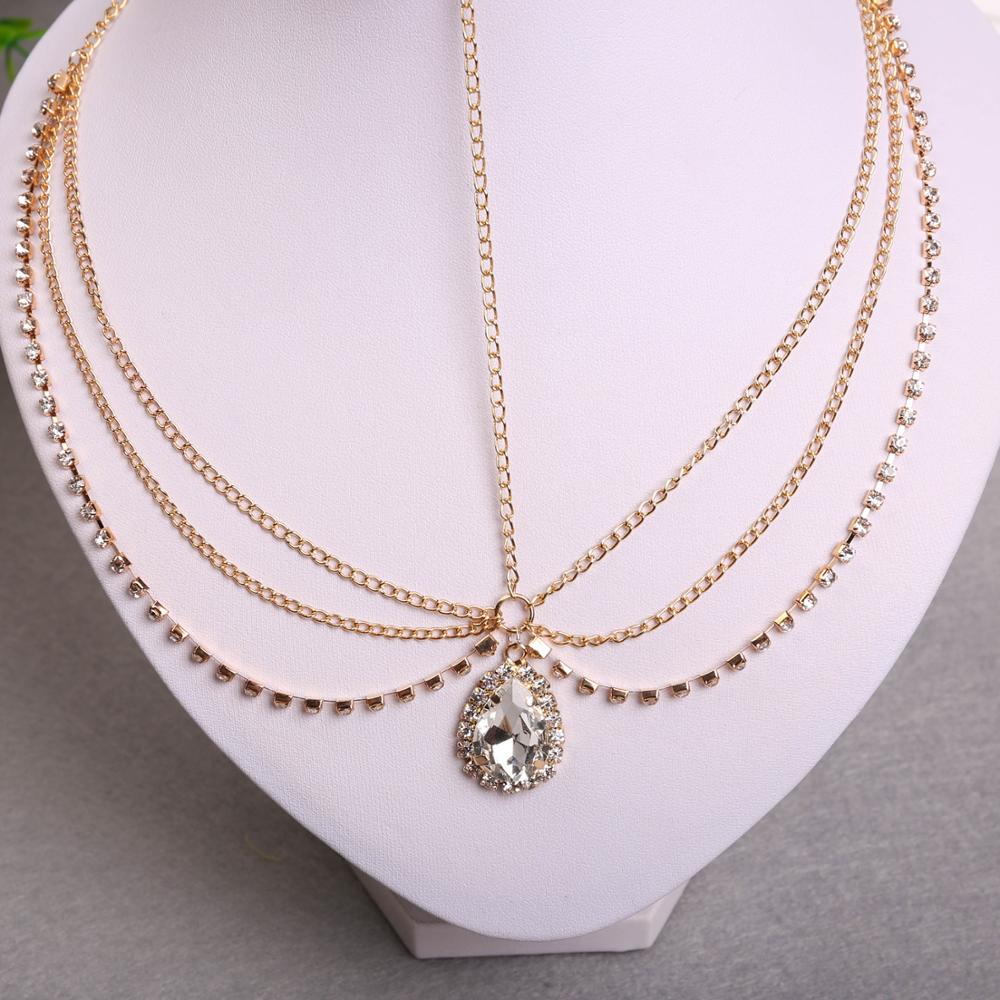 Mädchen Perle Stirn Kette Schmuck Prinzessin tanzen Party Leistung Kopfschmuck Haar Kette Schmuck für Mädchen Frauen