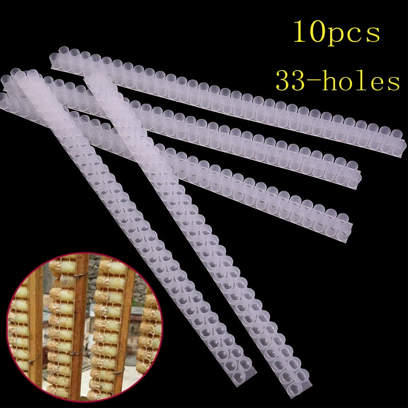 10/50Pcs Single-Rij 33-Gaten Bijenteelt Catcher Doos Catcher Kooi Bijen Gereedschap Bijenteelt Set Productieve cellen