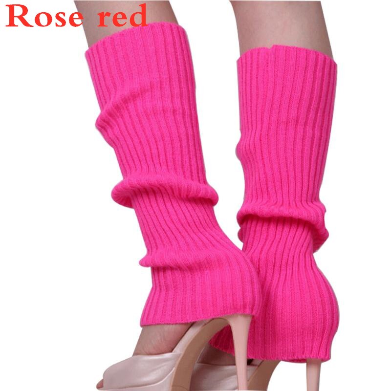 Femmes solide couleur bonbon tricot jambières femmes chaussettes Style ample botte genou haute botte bas Leggings bottes quotidien: 06