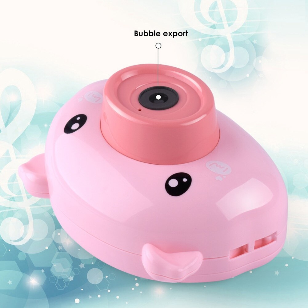 Kid Leuke Pig Camera Vorm Lichte Muziek Automatische Bubble Blower Machine Outdoor Speelgoed
