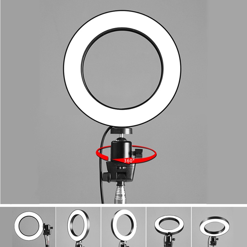 LED Ring Light Dimmable Studio Camera Makeup Light Phone Video Light Lamp Selfie Make Up Beauty Light