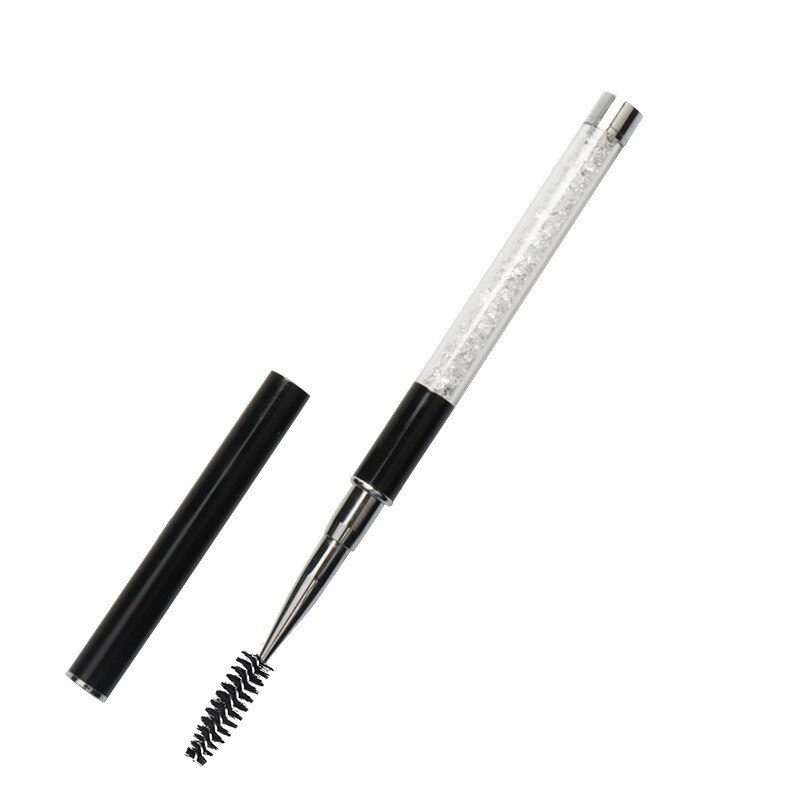 Eyelash Brush Reusable Spoolie Micro Eyebrow Lash Brush Extension Supplies Mascara Wand Applicator Makeup Lash Eyelash Brushes: Brown
