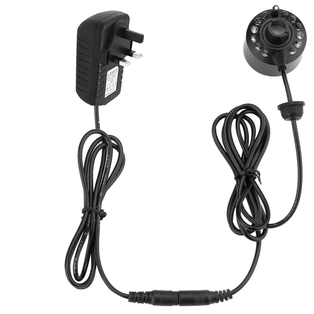 12Led Ultrasonic Humidifier Mist Maker Fogger Nebulizer Water Fountain Pond Atomizer Head Air Humidifier Diffuser: UK Plug