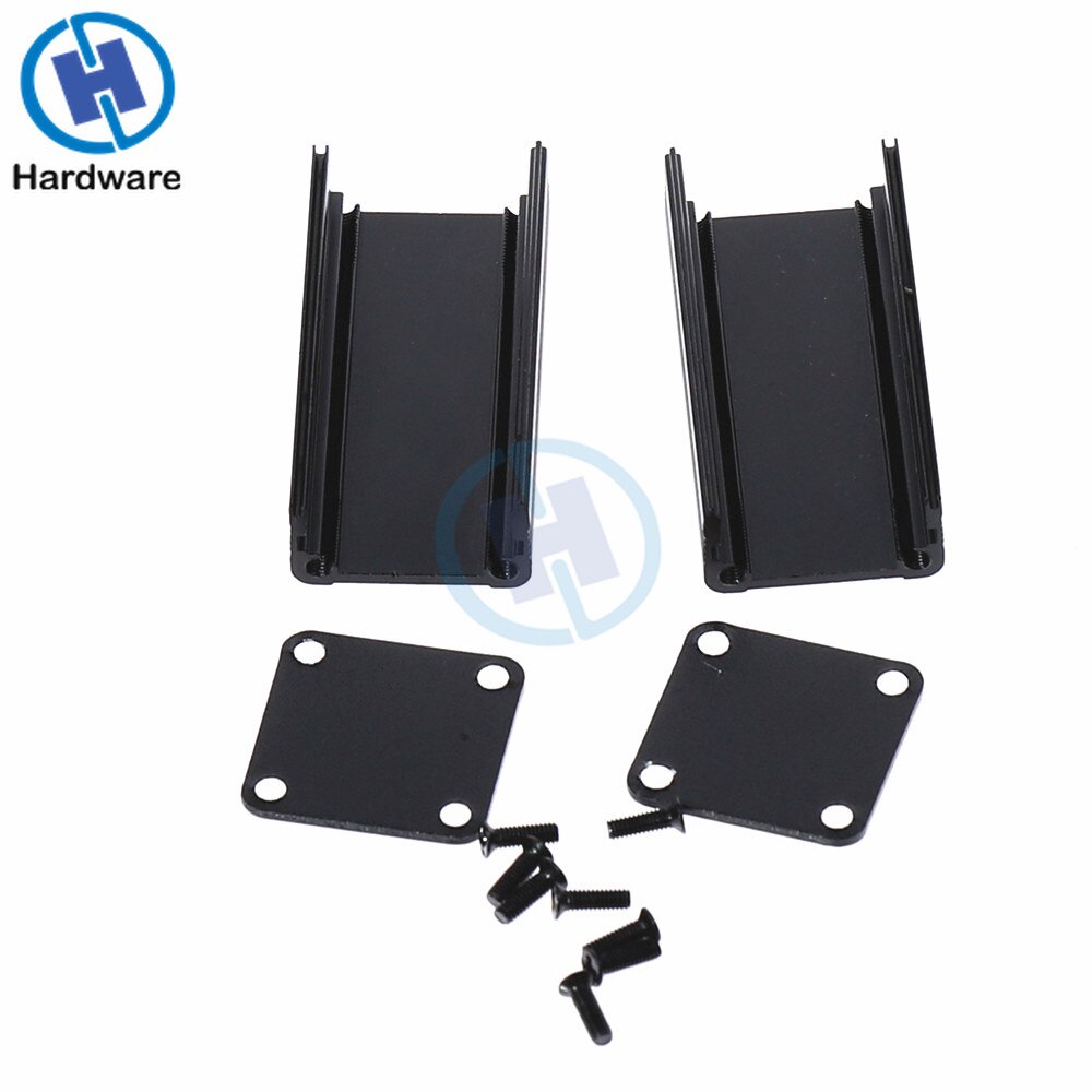 Black Aluminum Enclosure Case DIY Extruded Electronic Project Box 50x25x25mm For Power Supply Units