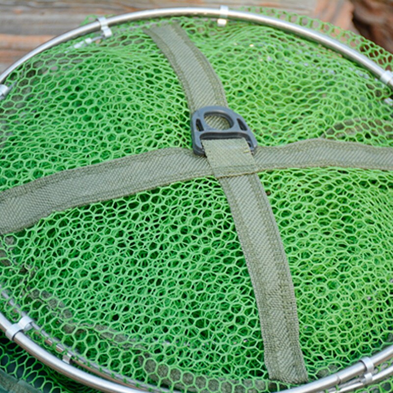 Universal location fishing net stainless steel double ring fish care Anti-hanging Fishing net for fishing