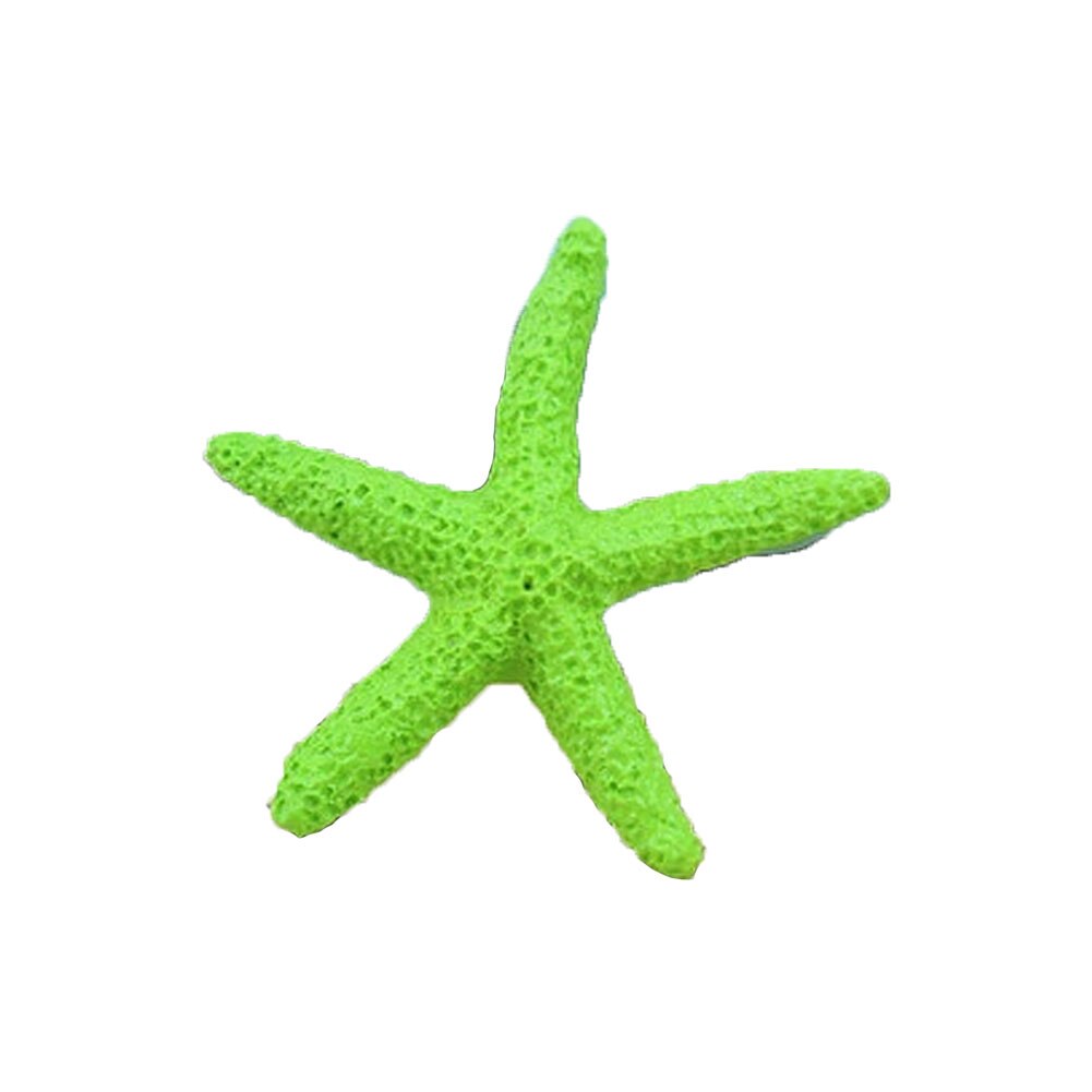 5cm Artificial Starfish Underwater Resin Aquarium Fish Tank Decoration Artificial Fish Pet Ornaments Viewing Decorations: green
