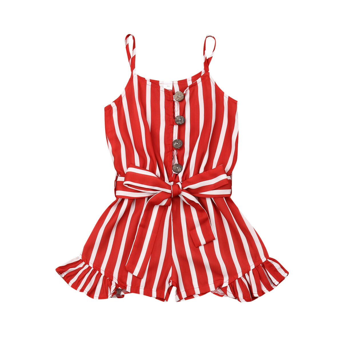 Ropa para niñas pequeñas, pelele a rayas con tirantes, mono sin mangas de gasa para playa, de verano: 6