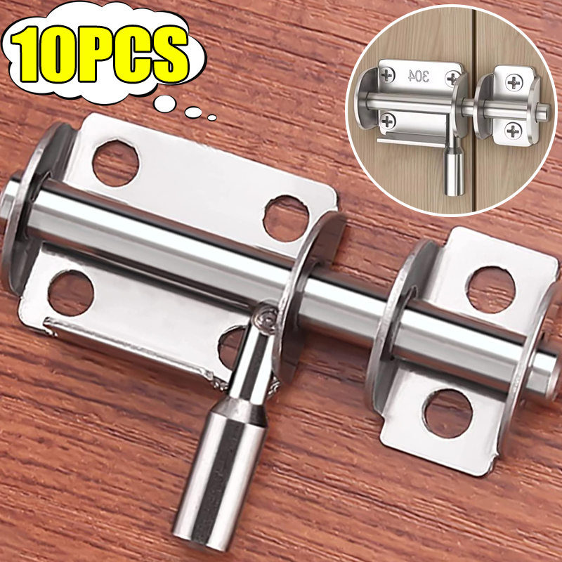 10/1pc Kleine Rvs Schuifslot Beveiliging Deur Bolt Home Hardware Gate Vergrendelingen Slaapkamer Badkamer Wc deur Bolt Sloten