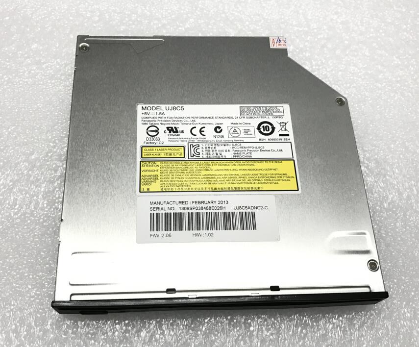 Tpfeel ekte  uj8 c 5 uj-8 c 5 uj875a 12.7mm sata spor-i dvd optisk stasjon 8x dvd-brenner spor-i dvd-brenner