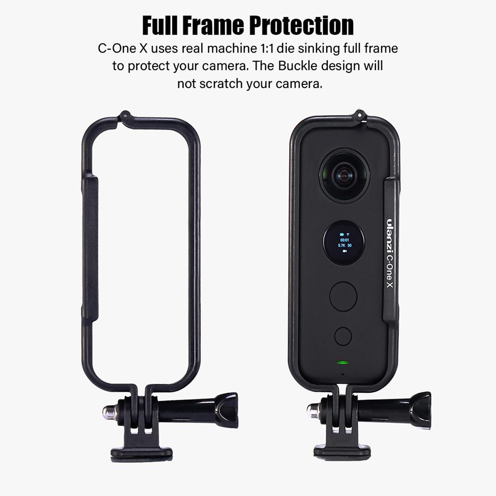 BEESCLOVER Ulanzi Venture Frame for Insta360 One X Camera Protective Housing Shell Case with Camera Cap Gopro Adapter r60