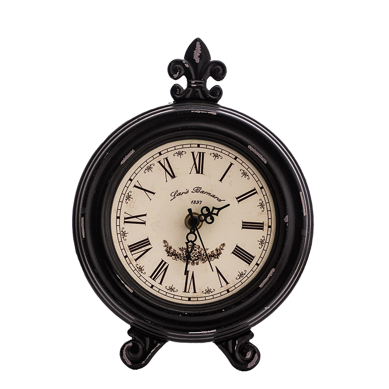 nordisch retro Holz Tisch Uhr Runde Altmodische Schreibtisch Uhr Schlafzimmer Nachttisch Dekoration Heimnutzung Schreibtisch Dekorative Artikel