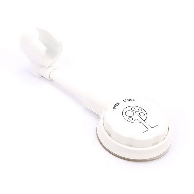 Douchekop Houder Flexibele Verstelbare Vacuüm Zuignap Douchekop Wall Mount Houder Voor Hand Held Douchekop: White
