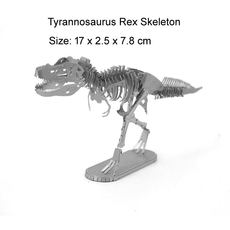 Jurassic Park 3D Metal Puzzle dinosaur Skeleton Tyrannosaurus Rex model KITS Assemble Jigsaw Puzzle Toys For Children: 138-tyrannosaurus
