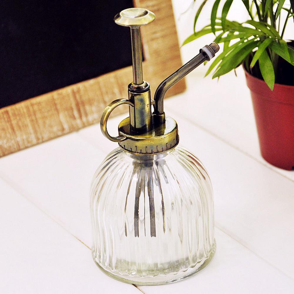 Botella de riego de jardinería, regadera de vidrio Retro, hervidor de agua, herramientas de jardinería, regadera de ducha de vidrio