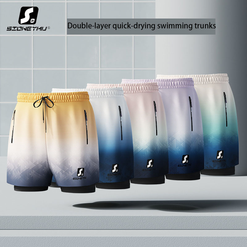 Neue Badehose Herren Anti-Peinlichkeit Erwachsene Schnell trocknende Badeanzüge Große, schnell trocknende Spring Schwimmsets