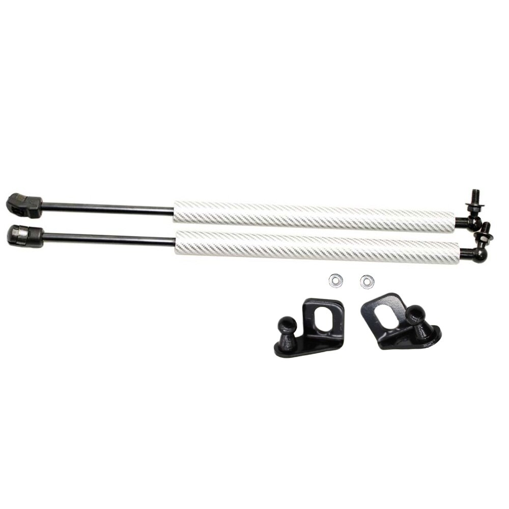 För emg 6 mg 6 2x auto främre huv motorhuv kolfiber modifiera gasfjädrar lyftstöd stötdämpare: Silver kolfiber