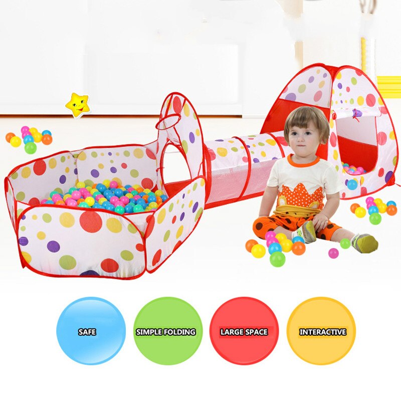 Folding Baby Toys Ball Pool Portable Baby Tent House Crawling Tunnel Ocean Indoor Outdoor Games Kids Tent Playing House