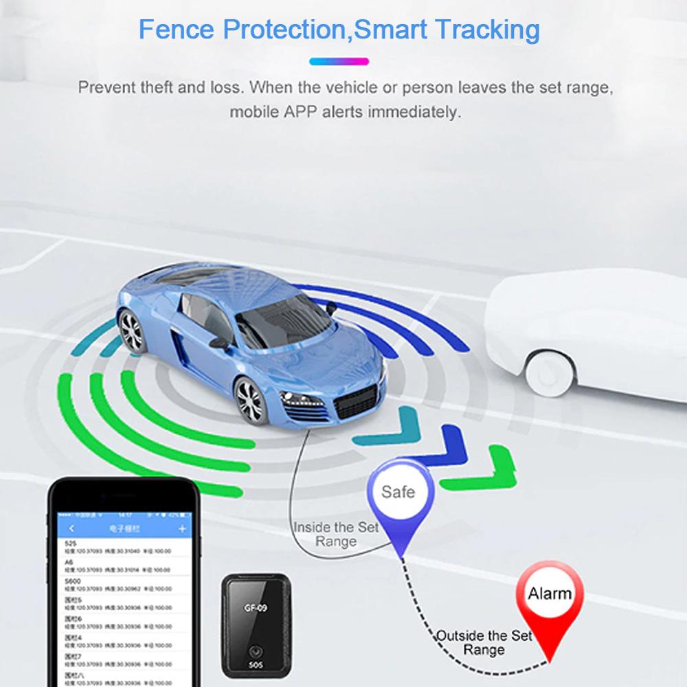 GF-09 Mini Gps Locator Smart Magnetische Gps Auto Tracker Voice Controlkids Oudere Anti-verloren Tracker Opname Tracking Apparaat