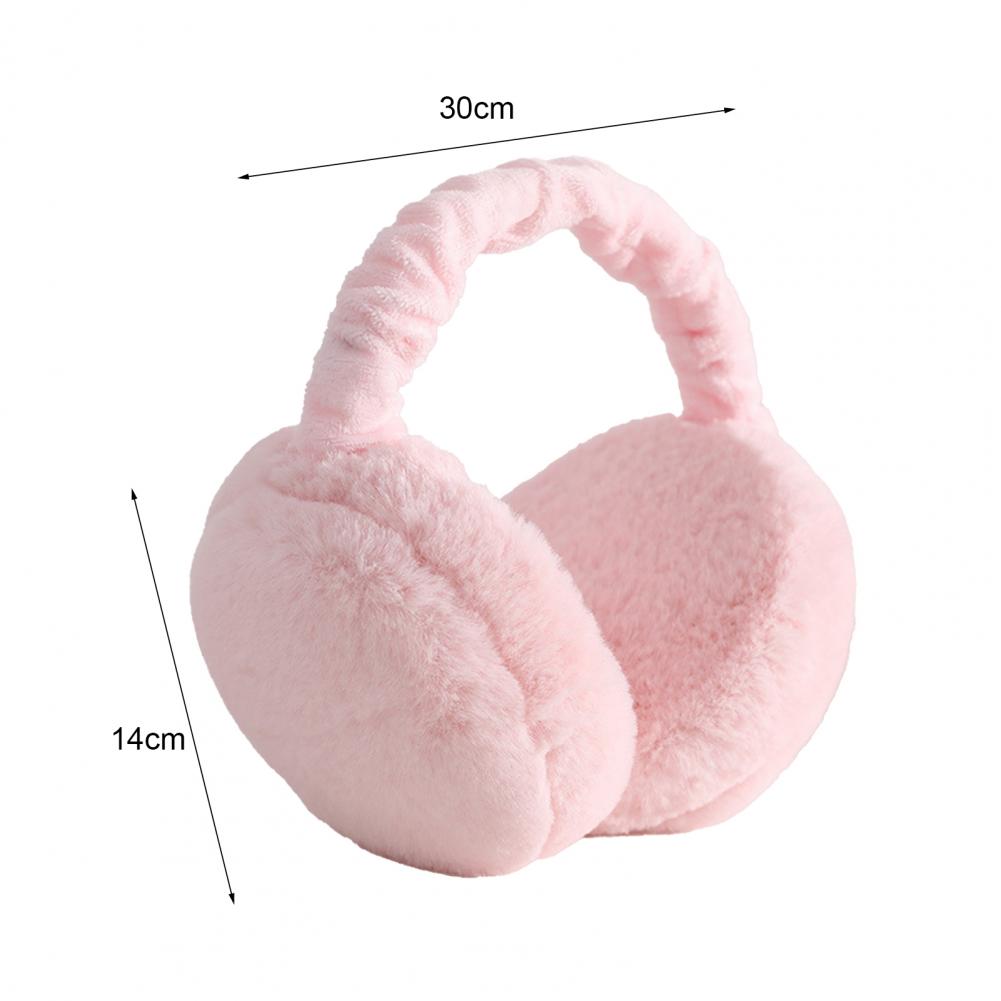 Unisex Ear Warmer Cute Plush Hamburger Shape Warm Keeping Earmuff Winter Women Faux Rabbit Fur Rotating Adjustable Ear Covers