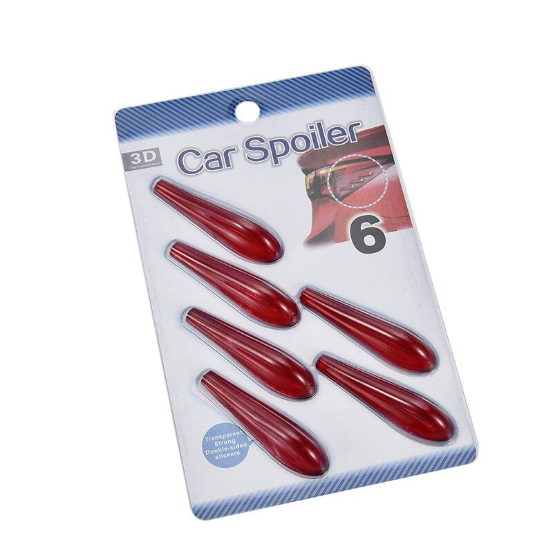 Rastp rød og hvid universal gummi bil baglygte 3d stickerdecorate airflowsticker let installation ls-lkt 020