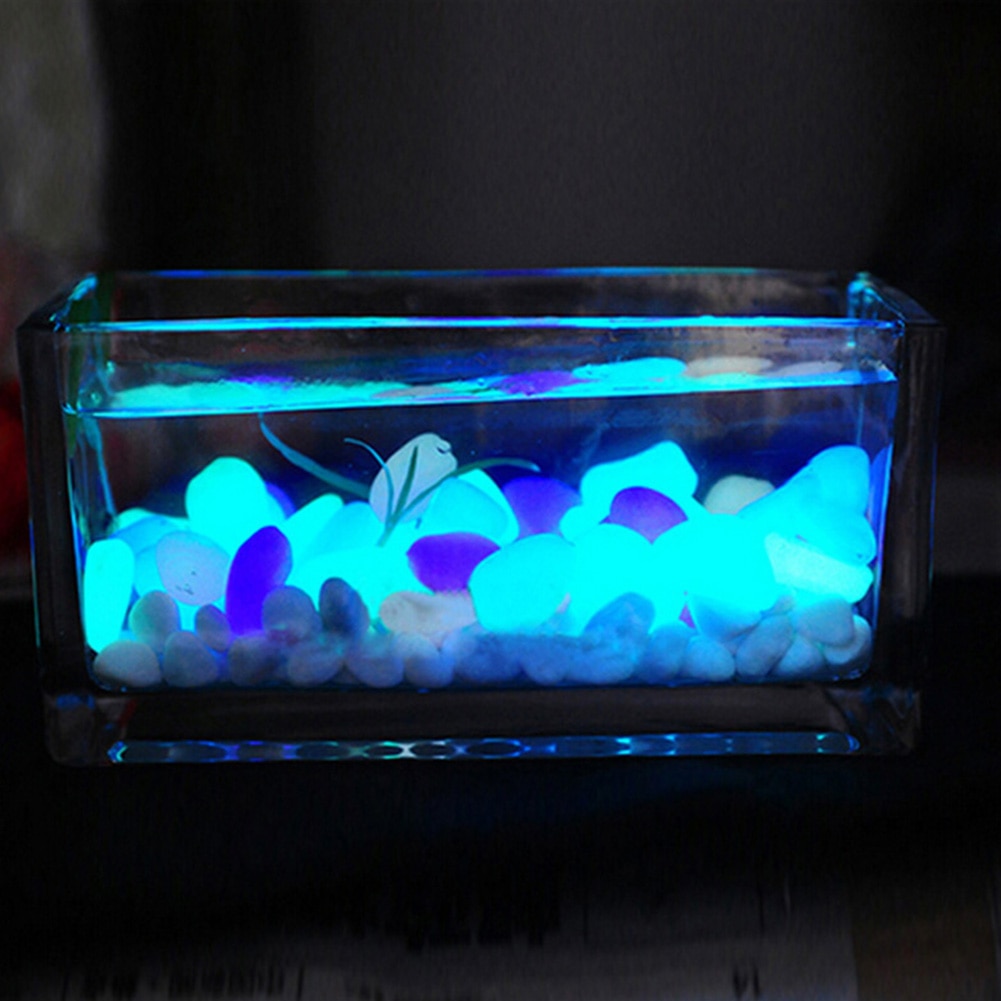 10pcs Artificial Night Light Pebbles Luminous Pebble Stone Fish Tank Light-emitting Decor Aquarium Decoration Stone DIY Decor