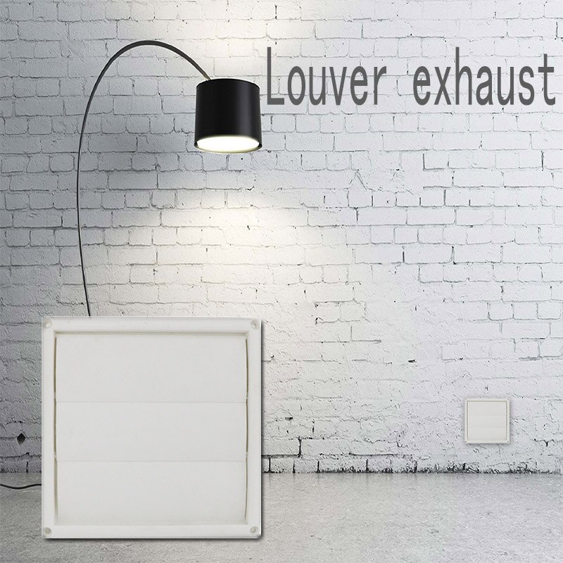 Outdoor Dryer Air Vent Cover Cap Louvered Cover White Exterior Wall Vent Hood Outlet Airflow Vents JS22