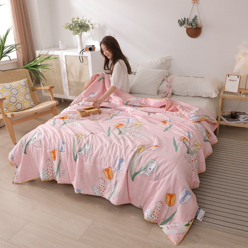 Thuis Textiel Beddengoed Zomer Quilt Dekens Dunne Dekbed Wasbaar Bed Cover Quilten Huishoudtextiel Geschikt Voor Volwassenen Kinderen: Vitality jungle / 150x200cm